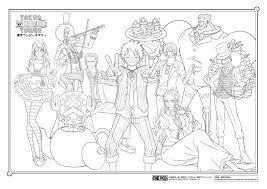 おうちでぬりえチャレンジ しよう 麦わらの一味 ティータイム tokyo one piece tower 塗り絵 麦わらの一味 麦わら