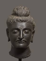 Large Head Of Buddha Gautama Catalog Number Ak1116 194 Black Shist India Gandhara Ca 3rd To 4th Century Pedestal Height Buddha Art Buddhism Art Buddhist Art