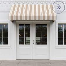 Sunbrella Awning Stripe 4954 0000 Heather Beige Classic 46 Fabric Sunbrella Awning Fabric Awning Awnings Over Doors