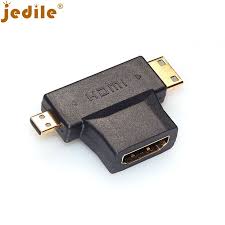 3 in 1 hdmi female to mini hdmi male micro hdmi male adapter connector タブレットpc タブレット ミニ