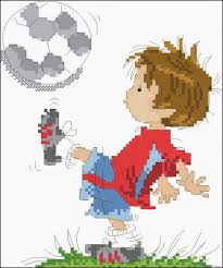 5.09 x 5.09 cm/ 2 x 2 inch (14 count). Football Player Counted Cross Stitch Patterns And Charts