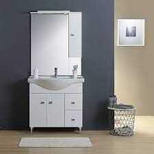 Offerta Di Oggi Mobile Bagno 85 Cm A Terra Con Lavabo Specchio E Pensile Bianco A Eur 209 00 Invece Di Eur 289 00 Mobile Bagno Pensile Mobiletto