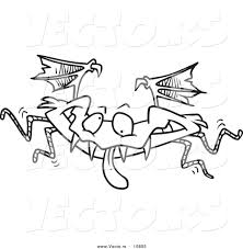 The second icon is labeled print. Vector Of A Cartoon Monster Bat Coloring Page Outline By Toonaday 16855
