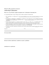 An application letter is often intended to stand o. Pattern Recognition Letters Template For Authors