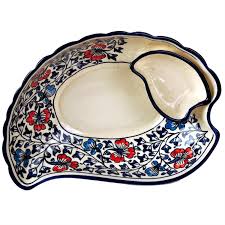 The platters pictured below are examples of the most popular designs. Buy Craftghar Snack Serving Tray And Dip Bowl Platter In Handmade Blue Ceramic Pottery Snack Tray Hand Painted With Chutney Bowl Attached Multi Color For Dinning Table Kitchen Online At Low Prices