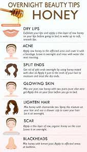 Honey Can Be Used In Many Different Ways To Treat Your Skin And Hair So Here Are Few Ways To Use Beauty Tips With Honey Overnight Beauty Beauty Tips For Skin