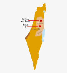 No trail of breadcrumbs needed! Shechem Alon Moreh Ai Bethel Map Free Transparent Png Download Pngkey