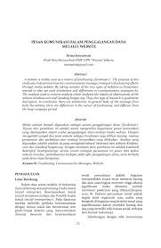 We did not find results for: Pdf Pesan Komunikasi Dalam Penggalangan Dana Melalui Website