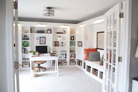 Office Makeover Reveal Ikea Hack Built In Billy Bookcases Southern Revivals Ikea Built In Home Office Design Ikea Home Office
