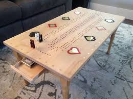 Elkriverwoods 5 out of 5 stars (391) $ 390. Golden Clover Creations Coffee Table Reworked Into A Cribbage Board With Brass Inlays And Used Rifle Shells For A Border From A Local Range Drawer Was Added And The Playing Pieces