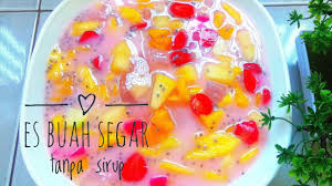Cara membuat es campur spesial dengan buah dan susu yang pastinya enak cara membuat es campur buah segar. Cara Membuat Es Buah Tanpa Sirup Youtube