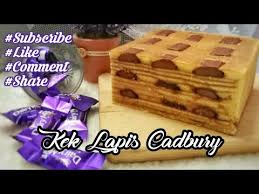 View all | kek lapis. Kek Lapis Cadbury Cadbury Layer Cake Youtube