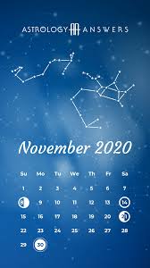 Read our 2020 love horoscope for cancer. Astrology Calendar November 2020 Astrologyanswers Com