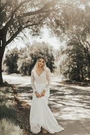 Buy lace 3/4 sleeve wedding dresses and get the best deals at the lowest prices on ebay! Chloe Lace Crepe Boho Wedding Dress Dreamers And Lovers