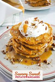 Savory Sweet Potato Pancakes Recipe Buttered Sweet Potatoes Sweet Savory Sweet Potato Pancakes