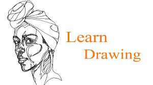 Abstract line art printable sketch, face illustration art print, one line drawing original artwork, digital download continuous line art. Learn How To Drawing By One Line Face Drawing Youtube