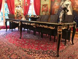 Kostenlose lieferung an den aufstellort sowie kostenlose rückgabe für qualifizierte. Pompoos By Casa Padrino Barock Luxus Esstisch Mit Glasplatte Schwarz Gold 350 X 120 X H 80 Cm Pompooser Barock Esstisch Designed By Harald Gloockler