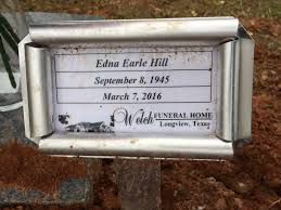 Edna Earl Gaston Hill (1945-2016)