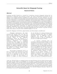 Awal sakan sknta lma san diego. Pdf Scientific Basis For Polygraph Testing