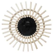 Miroir Forme Soleil Rotin Naturel Miroir Decoration Murale Decoration Gifi Miroir En Forme De Soleil Miroir Decorer Miroir