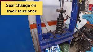 Track Tensioner Seal Change On Mini Excavator Youtube