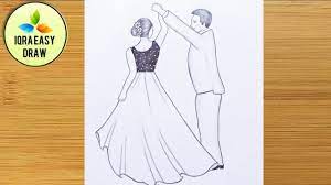 How To Draw A Cute Couple Dancing Step By Step || How To Draw Romantic  Couple || Very Easy - Youtube