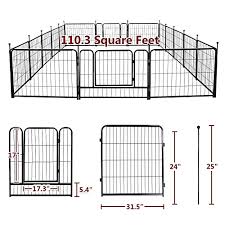We did not find results for: Tooca Dog Pen Fence 16 Panels 24 Height Large Metal Dog Fence Pet Exercise Playpen Portable
