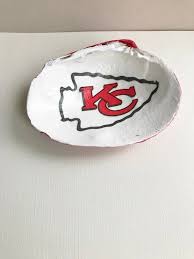 Kansas City Chiefs Ring Dish Sea Shell Ring Holder Sea Shell Jewelry Dish Chiefs Sea Shell Dish Shell Jewelry Gift Bridal Shower Gift Seashell Jewelry Shell Jewelry Jewelry Gifts