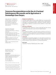 If this occurs do not pull or pick flaking skin and continue using gentle cleanser a moisturizer until flaking resolves. Pdf Consensus Recommendations On The Use Of A Fractional Radiofrequency Microneedle And Its Applications In Dermatologic Laser Surgery