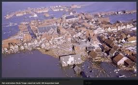 Watersnoodramp 1953 Kleurenfoto Gebouwen