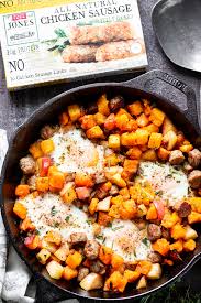 The flavor of these paleo maple apple chicken breakfast sausages, swoon! Butternut Apple And Chicken Sausage Hash Paleo Whole30