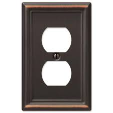From victorian switch plate covers to art deco switch plates, we have antique switch plate covers in every style. Hampton Bay Ascher 1 Gang Duplex Steel Wall Plate Aged Bronze 149ddbhb The Home Depot