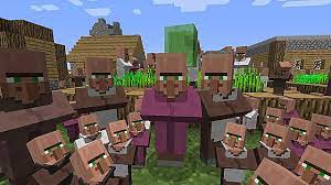 If you throw food on the ground near the townspeople, they run around and try to get the food. How To Breed Villagers In Minecraft 1 14 4 Minecraft