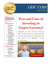 Created in 2009 by satoshi your coins will be completely safe because the blockchain is secured by a smart security protocol. Pros And Cons Of Investing In Cryptocurrency