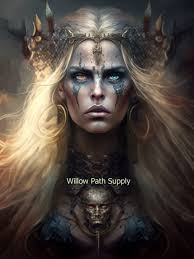 Goddess Hel, Hella , Norse Goddess of the Underworld, Beautiful Warrior  Goddess, Fine Art Print