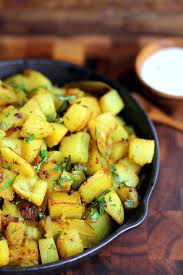 Aloo Bhaji Easy Indian Spiced Potato Dish Inquiring Chef Recipe Indian Food Recipes Recipes Vegetarian Recipes