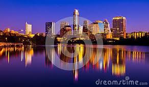 Austin Texas Skyline 2015 Riverside Pedestrian Bridge Mirror Reflection Cityscape Skyline Cityscape Austin Texas Skyline