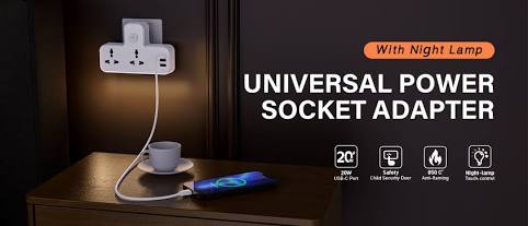 LDNIO SC2311 Bedside Power Adapter & Night Lamp, AI generated