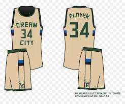 Milwaukee bucks nike showtime city edition thermaflex hoodie. Milwaukee Bucks Jersey Cream Hd Png Download Vhv