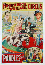 Explore the largest collection of vintage posters in the world, including french travel, museums, and international food & beverage, here in new york city! American Vintage Circus Poster For Haggenbeck Wallace Poodles 1918 Vintage Posters By La Belle Epoque Vintage Posters In Nyc