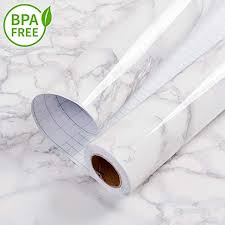 Papier Peint De Marbre Adhesif Papier De Contact Gris Blanc Cuisine Autocollants Salle De Papier Adhesif Meuble Plan De Travail Cuisine Autocollants De Cuisine