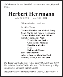Died 1974 torrance, ca including ancestors + more in the free family tree community. Traueranzeigen Von Herbert Herrmann Trauer In Thueringen De