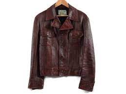 Vintage Mens Western Leather Jacket Burgundy Small Fred Etsy Leather Jacket Western Leather Vintage Outfits