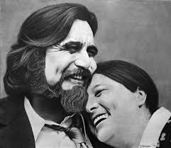 Horacio Guarani Y Mercedes Sosa 40x35cm 2014 Portrait Historical Figures Historical