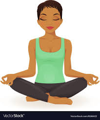 Young Woman Practicing Yoga In Lotus Pose Download A Free Preview Or High Quality Adobe Illustrator Ai Eps Pdf And High Res Lotus Pose Poses Black Women Art