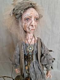 OOAK Art Doll: Good Witch Fatima, Baba Yaga Interior Decor