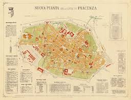 Mappe stradali e cartine geografiche. Piacenza Map Old Map Of Piacenza Italy Print Vecchia Etsy In 2021 Old Map Piacenza Map