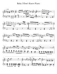 Baby I Don T Know Vulfpeck Piano Sheet Music For Piano Solo Musescore Com