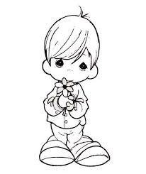 Precious moments baby boy coloring pages. Would You Take This Flower Precious Moments Coloring Page Kids Play Color