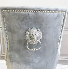 Black Chrome Studded Dining Chair With Lion Knocker In 2020 Interior Design Furniture Home Accessories Dining Chairs